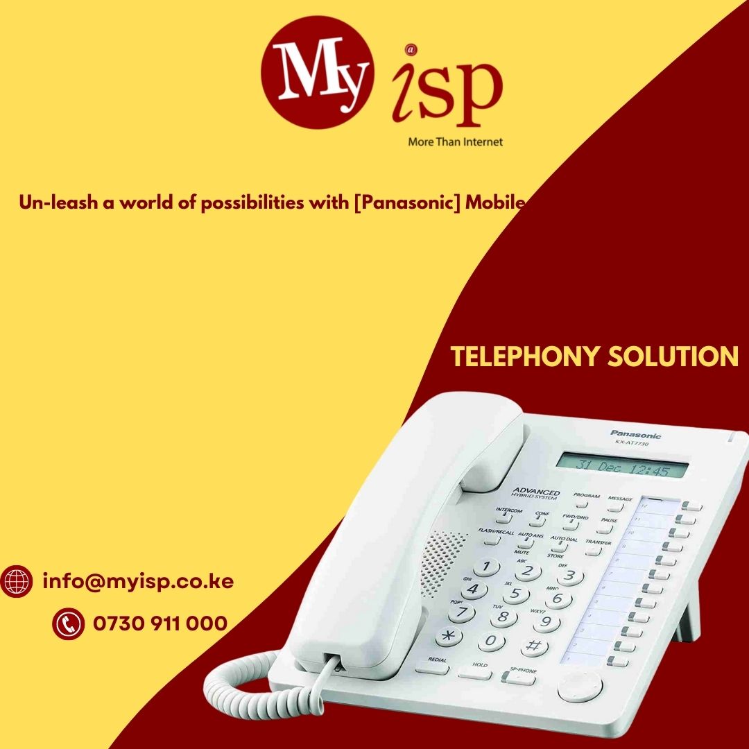 MyISPKenya's tweet photo. Select the right phone system for your business. Grab your Panasonic Telephone at MyISP Now
Call us: 0730 911 000 or Email us:info@myisp.co.ke
#MyISP #Bestinternet #MoreThanInternet # https://t.co/Ig6qlPMX5j