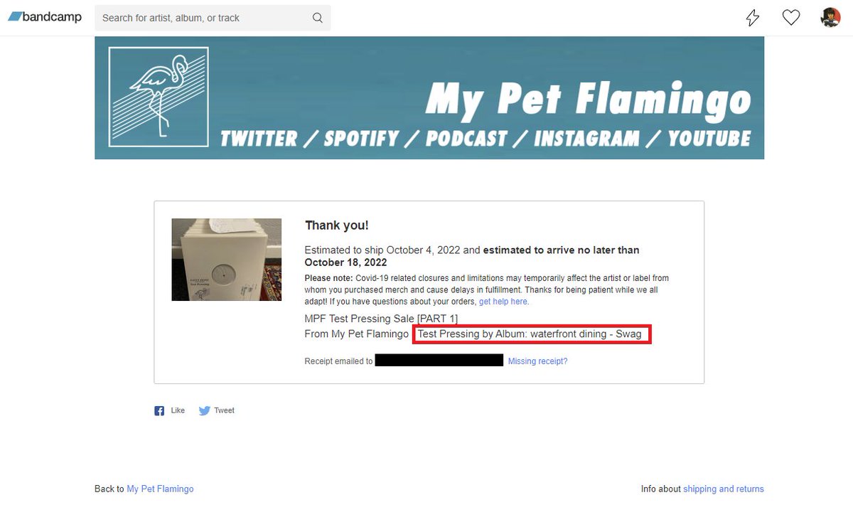 double_oh_two's tweet image. Can't believe I got one. Don't think I've ever moved so fast through a Bandcamp checkout before. Congrats to my other Swag-owning brother / sister, whomever you may be. I think there were only 2 copies.