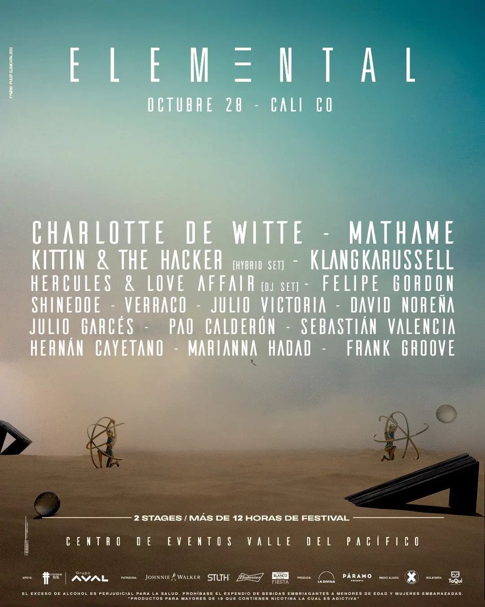 GomezFJ's tweet photo. Nos vemos en la pista este próximo 28 de octubre en #elementalfest 🪐💫uno de los festivales de música electrónica más importantes de #Colombia. Muy guay poder compartir escenario con estos grandes artistas de talla mundial. https://t.co/NEmjUeEepB