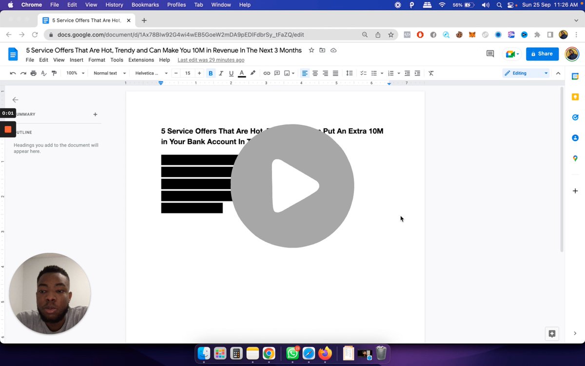 thekenndubisi's tweet image. I just filmed a video on the 5 hot service offers that will put 10M in your bank account in the next 3 months.

A client of mine used 2 of them to make over 20M with no paid ads.

Like, Retweet and Comment "offer" and i'll DM it to you (must be following me to get it)