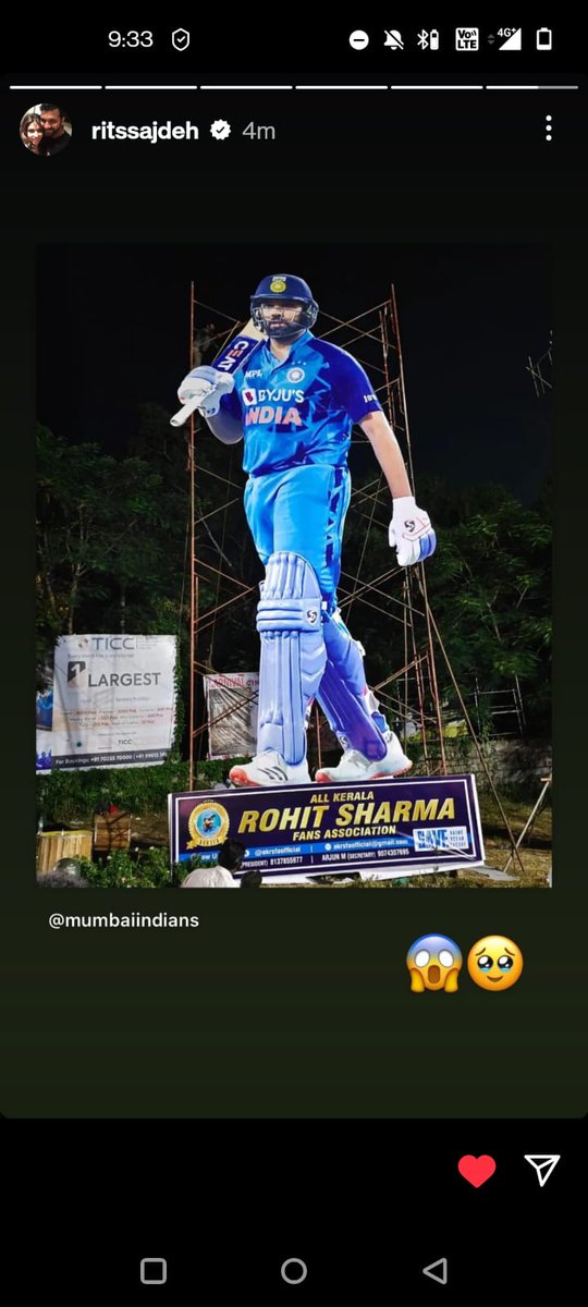 AKRSFAOfficial's tweet photo. 🥺❤️ #RohitSharma https://t.co/CPiIEpdsxL