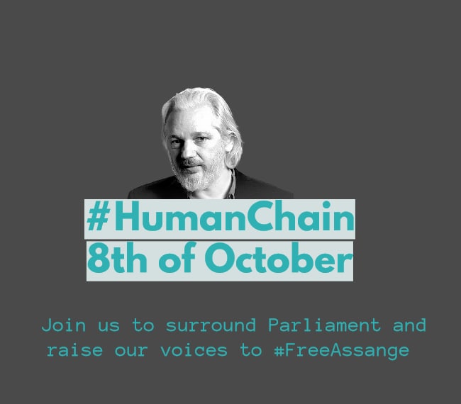 The Assange Human Chain will change history. Make it a success UK citizens. Turn up with your friends, family and neighbours.
#Assange
#HumanChain
#FightForWhatCounts 
#FreeAssangeNow