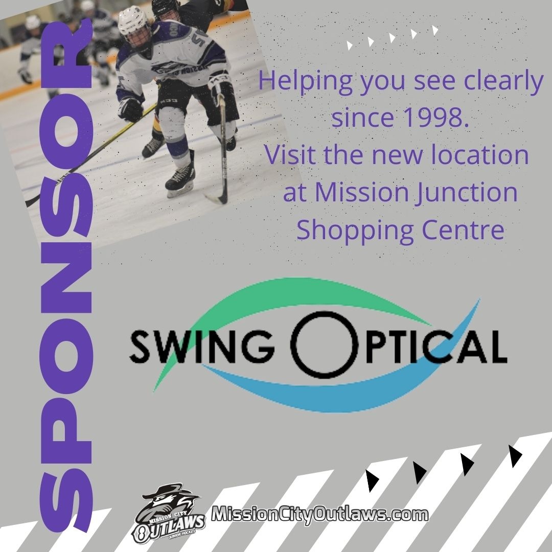 MissionOutlaws's tweet photo. ⭐️Welcome to the Partnership Family, Swing Optical! They bring an incredible amount of support to our community through fundraisers &amp; sponsorship to local charities/youth sports in Mission@swingoptical ➡️326-32555 London Ave, Mission☎️604-820-1112 📧swingoptical@gmail.com

⁠ https://t.co/qxIqQ3s1Td