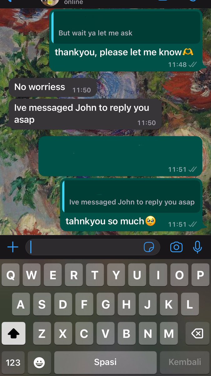 indaprl's tweet photo. The real naik jabatan gak bikin sombong, baeeek bener, hitungan menit langsung di email John😭 https://t.co/GOs8DxKzsk