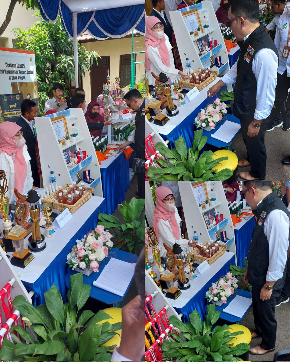 Kunjungan Gubernur Jawa Barat, Bapak Ridwan Kamil, ke stand prestasi SMAN 1 Kota Bogor di Pameran Prestasi SMA se Cadisdik Wil. 2 (28/9/2022)