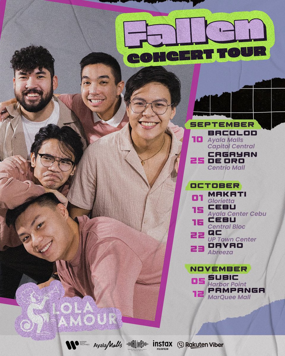 lolaamourmusic's tweet photo. 🚨NEW DATES ADDED TO OUR #FALLENTOUR! 🚨

SEE YOU SUBIC AND DAVAO! https://t.co/QaKhEUT3ma