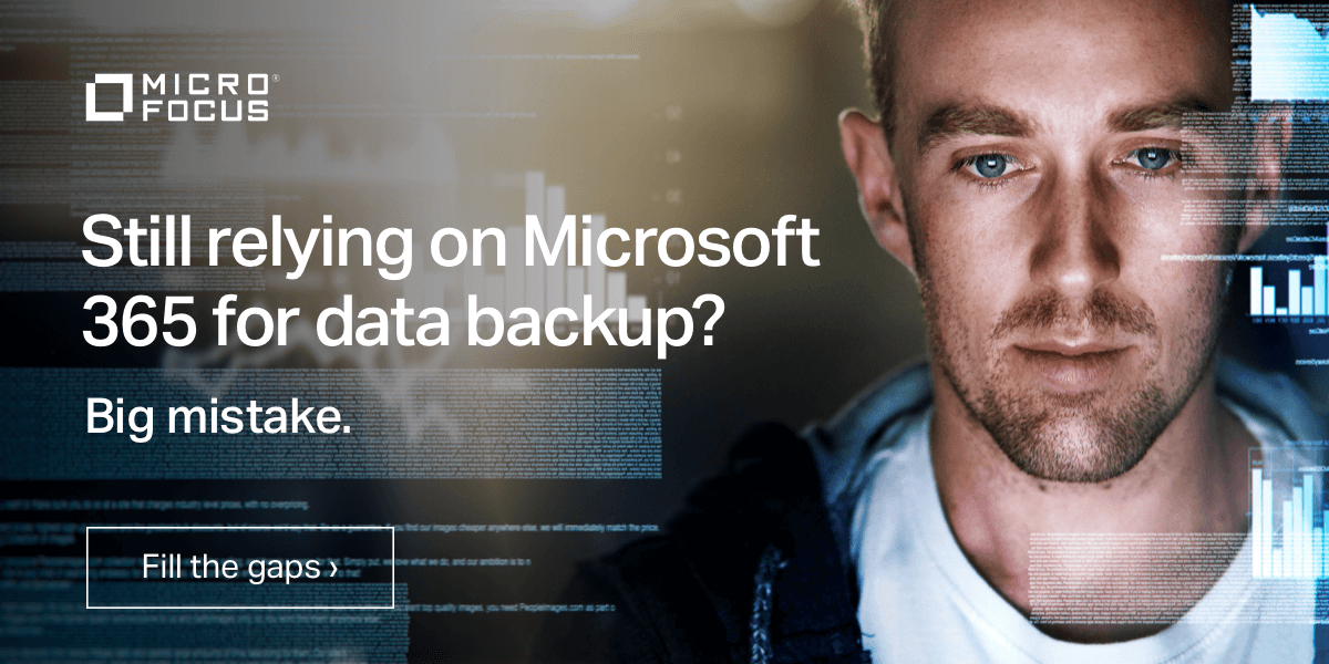 VoightBrandon's tweet photo. #Microsoft works to ensure the availability of its services, but each company is responsible for the backup &amp; protection of its data. Read this @MicroFocusIMG blog to see why you shouldn't use Microsoft 365 for #DataBackup: #DP4CW #MyCompany https://t.co/2eI7EAFuX0 https://t.co/FDNPP5NtGF
