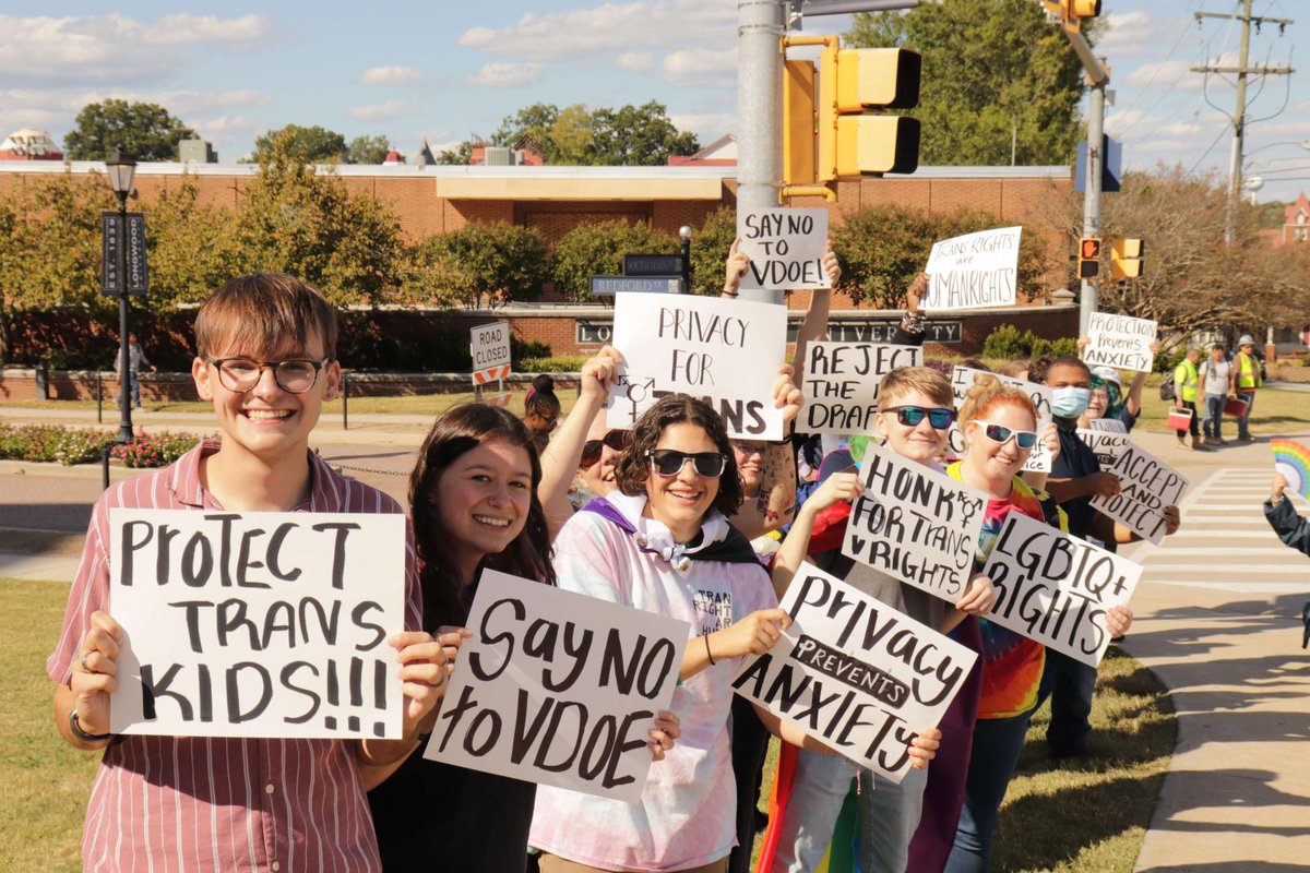 Yesterday, 12,000+ students at 100 Virginia schools walked out to demand that the DOE revoke its draft guidelines.

We're not going away. We will continue to hold our leaders accountable until we build safe schools that let all thrive.

Support us here: secure.actblue.com/donate/Virgini…