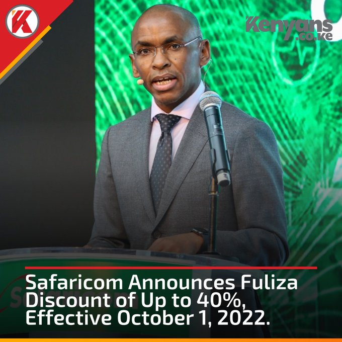 goldfishpr's tweet photo. #Fuliza is a con game gone wrong. 

To offer 40% discount is just a plain joke. Sorry @SafaricomPLC 

#BitangeNdemo #safaricom #Juliani #Uhuru https://t.co/f3rOndLI8j
