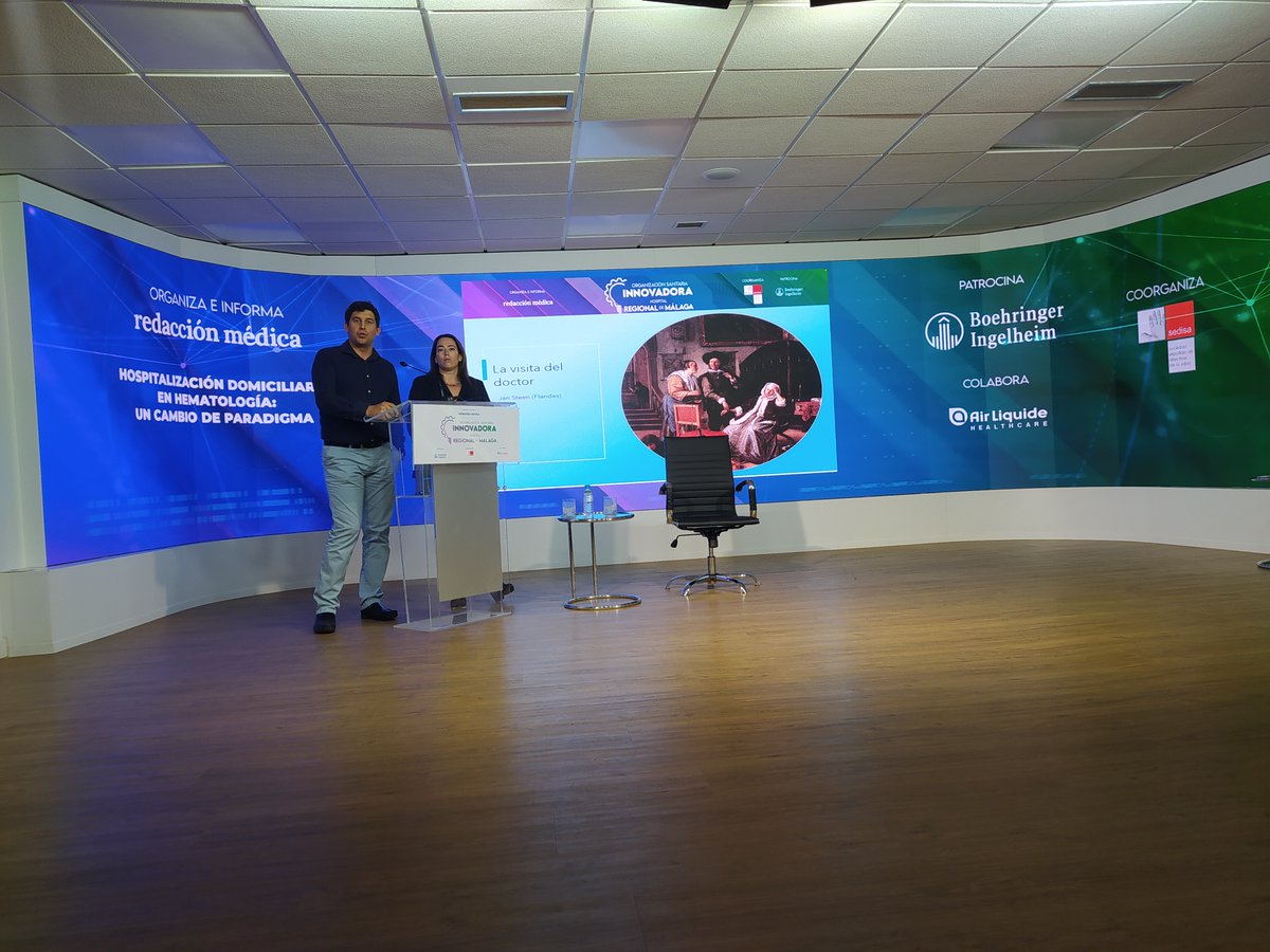 Damos paso a la primera ponencia de la jornada: ‘Hospitalización domiciliaria en #hematología: un cambio de paradigma’

➡️Con Abel García Sola, subdirector Médico y Hematólogo del <a href="/HRegionalMalaga/">Hospital Regional Universitario Málaga</a>, y Andrea Luque, enfermera del servicio de Hematología del mismo hospital