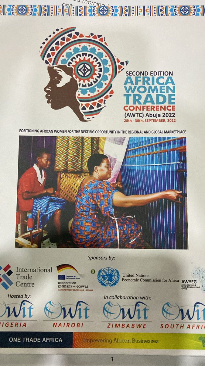 ATPC2's tweet photo. In Abuja, Nigeria: 2022 Africa Women Trade Conference hosted by @OwitNig in partnership with @ECA_OFFICIAL @ITCnews @unwomenafrica aiming at presenting opportunities for African #women to access markets &amp; improve their standards of living. 
#womenempowerment 
#ImplementingAfCFTA https://t.co/A3rkpxPqvX