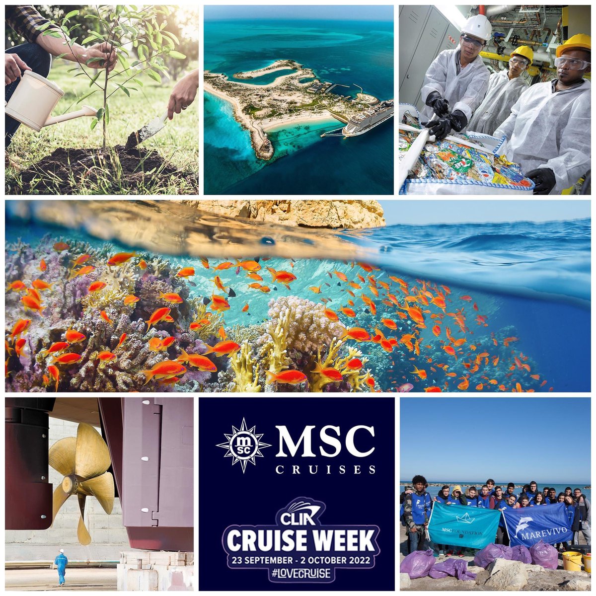 We care about the planet &amp; endeavour to be champions of sustainability in the cruise industry. With plans to achieve net-zero greenhouse gas emissions by 2050

For more info➡️ bit.ly/3RqctLt

#LoveCruise #CLIACruiseWeek
