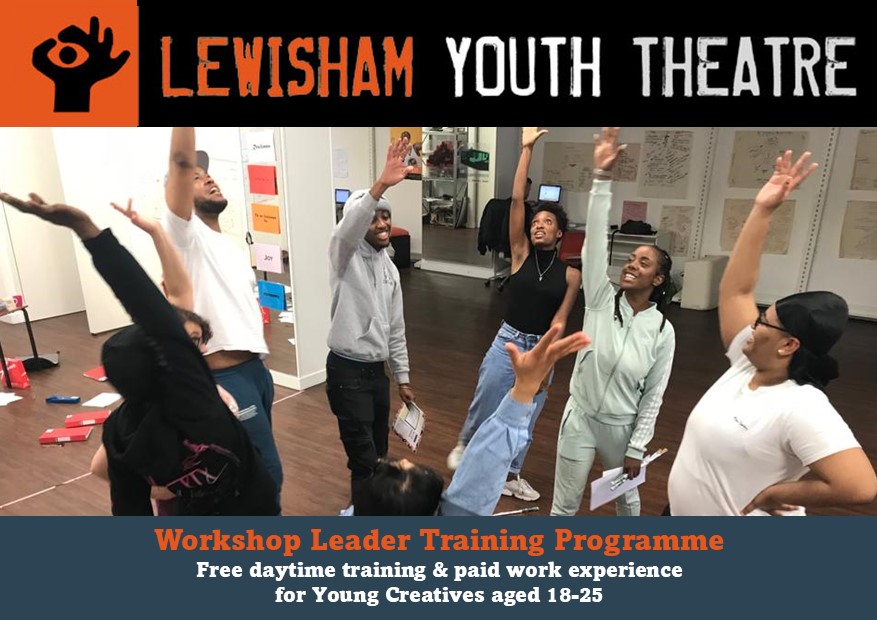 LewYouTheatre's tweet photo. Excited for our Workshop Leader Training auditions next week. Last few spaces still available for this FREE training w/ PAID work experience. It's not too late to apply! https://t.co/LdLMZgAEt7
Pls RT @TCLive @StoneCrabsTC @TheAlbanySE8 @LEANarts @soundslikechaos @WeAreLewisham https://t.co/Z3u9Ya5jx3