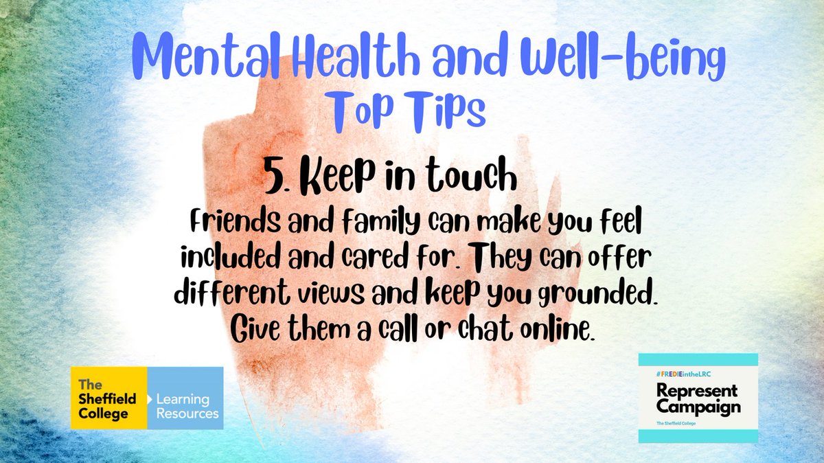 SheffColLib's tweet image. How are you today? Tips 5 and 6 #Mentalhealth