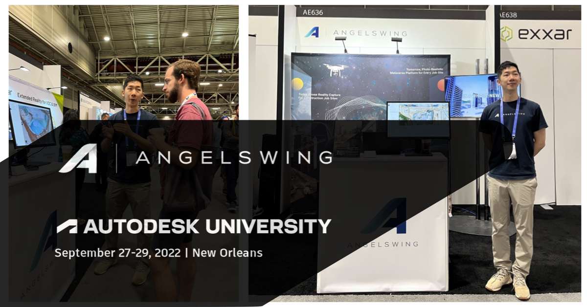 AngelswingKorea's tweet photo. Great first day today 🏁 We are so trilled to be here at #AU2022 where the best players are participating from all fields in the #AEC #industry. So many fruitful discussions with customers and #contractors. Please stop by #AE636 to see our industry-enabling technology! https://t.co/1fULkdqgCZ