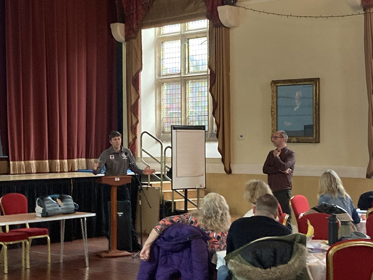 Mike presenting the remit of the care home support service to a great turn out of staff at the <a href="/CAHSC_CORNWALL/">CAHSC</a> forum today! Great to be joined by <a href="/BudeTSSO/">Tri-Service Safety Officer Adam Chapman</a> to demonstrate the Raizer chair which has been gifted to all care homes in Cornwall.
