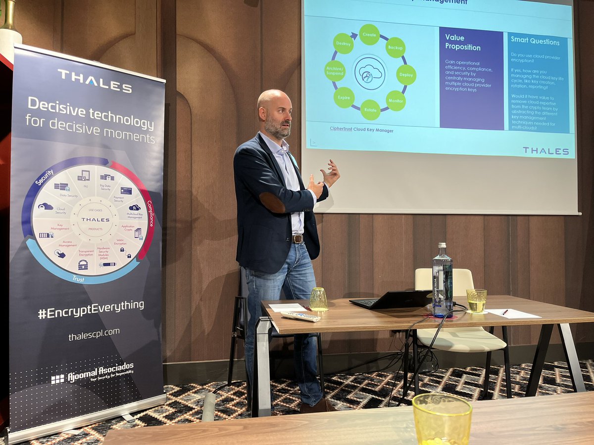 Thales Partner Day. Gracias <a href="/ThalesEspana/">Thales España</a> Para nosotros de <a href="/AjoomalSpain/">Ajoomal Asociados</a> es un placer estar aquí. #EncryptEverything