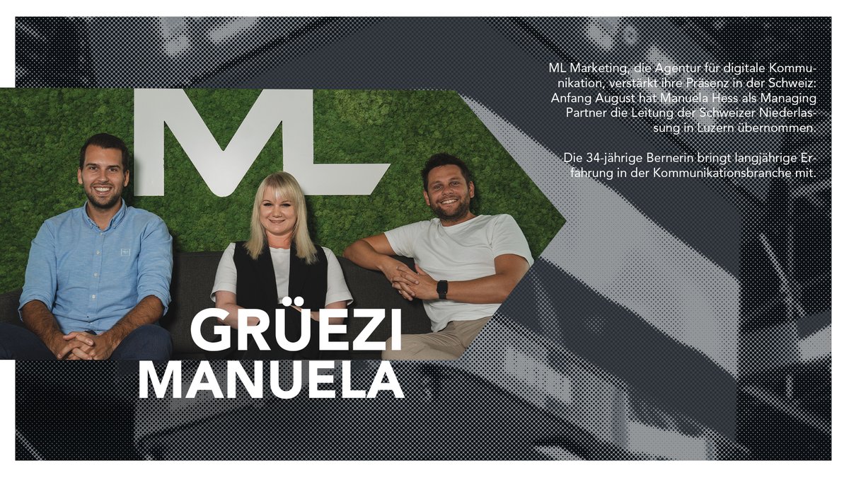 mlmarketingcc's tweet photo. Wir wollen da wen vorstellen! Servus, Hallo und Grรผezi Manuela. ๐๐ผ๐จ๐ญ
โก๏ธ https://t.co/MmsazIh1lZ
#mlmarketing #mlsport #mldigital #beoutstanding https://t.co/LprW2AU1ly