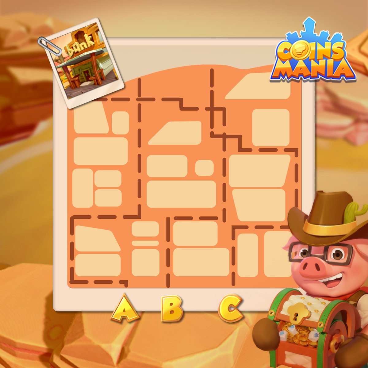 Cooking__Pop's tweet image. 💰#Go2thebank💰
George made some money but has trouble finding the bank.😉
Can you help him find to the bank and save his money?
Is A, B or C?🧐
You might WIN bonus 200 SPINS!🥳
Download here👇:
play.google.com/store/apps/det…