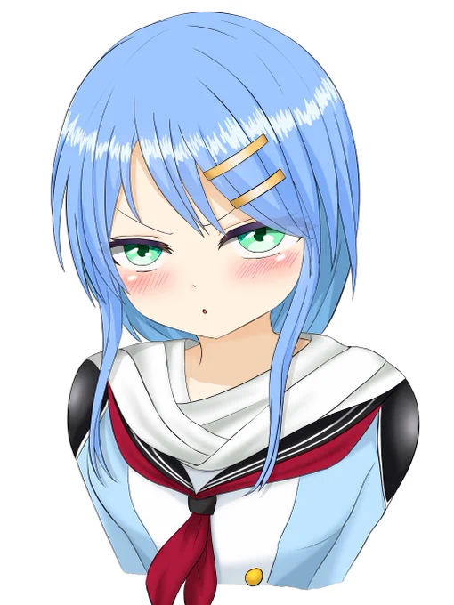 ジト目涼野ゆいさんというロンドさん創造せし可能性の概念(˶˘ω˘˶)ゆいさんがジト目するシチュエーション思いつかなかったのでとりあえずロンドさんが誰か口説いてるみたいな感じにしました( ˙꒳​˙ᐢ )#すずの画廊#絵絵ロンド 
