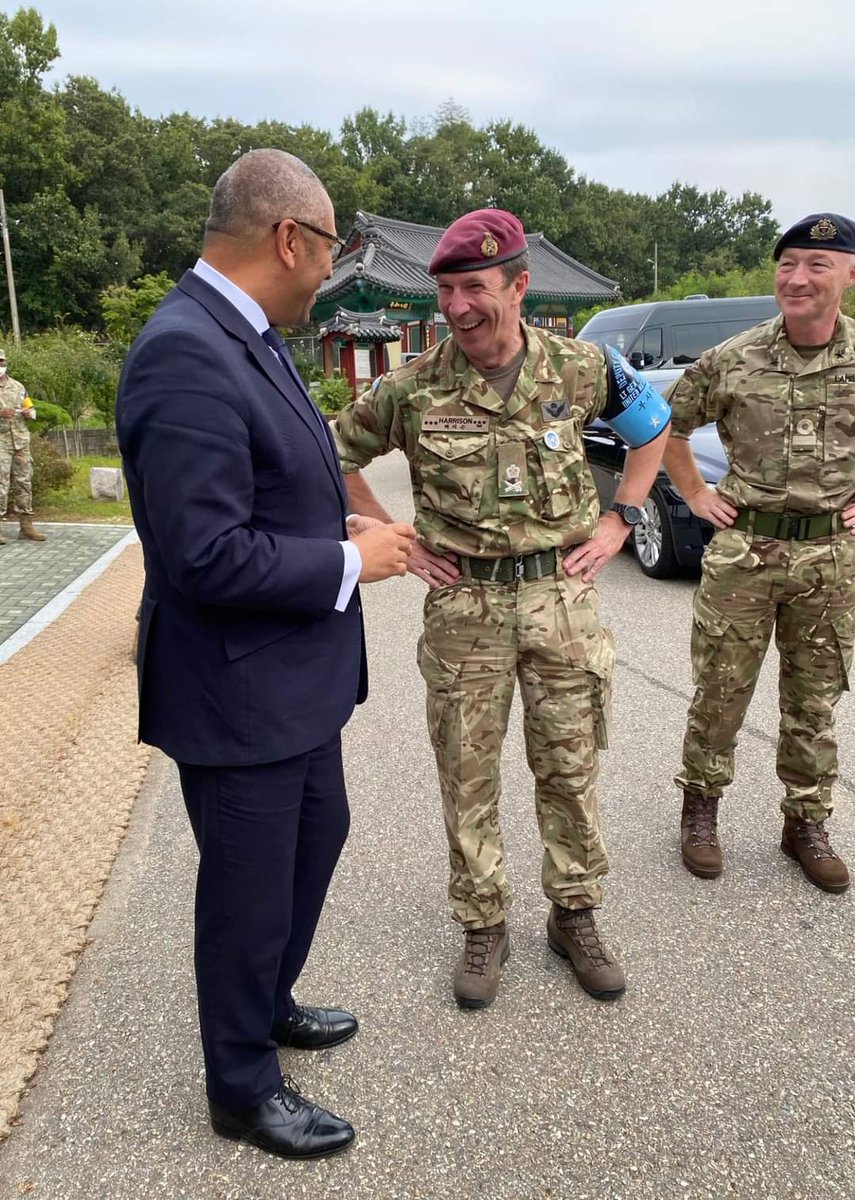 It was a decidedly 🇬🇧affair inside the JSA when we hosted the🇬🇧Secretary of State for Foreign, Commonwealth and Development Affairs, The Rt Hon James Cleverly, MP. 🇬🇧Armed Forces have been supporting peace&amp;security on the🇰🇷 Peninsula since 1950.#Korea <a href="/ColinCrooks1/">Colin Crooks | 콜린 크룩스</a> <a href="/UKinKorea/">UK in Korea🇬🇧🇰🇷</a>