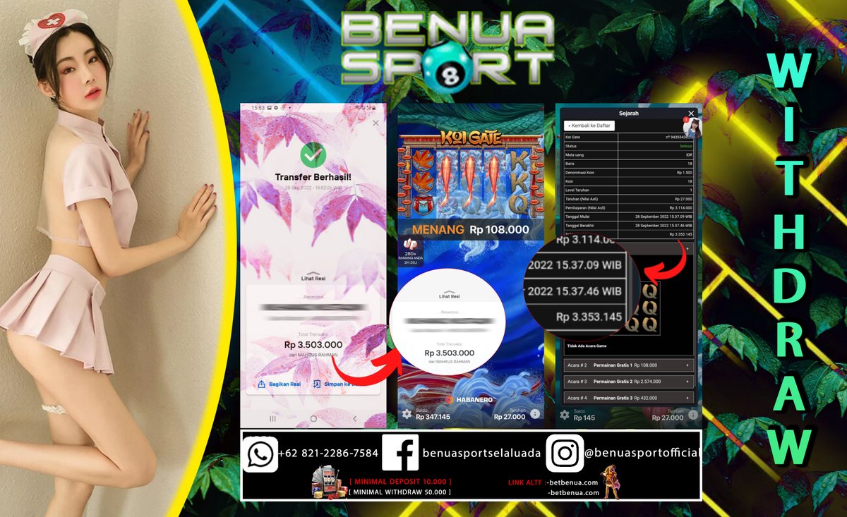 SVenneta's tweet photo. mantul kali bosku, deposit 1jt jadi 3jt503. yuk percayakan semua taruhan anda hanya dibenuasport 🤩
♦ Klik dan daftar Sekarang 
👇
https://t.co/0jJupKpxxx 

#benuasport #slotgacor #bettor #jackpot #slotters #slotonline #judionline #habanero #pragmaticplay #pgsoft #idnsports https://t.co/nAwgcylJRt