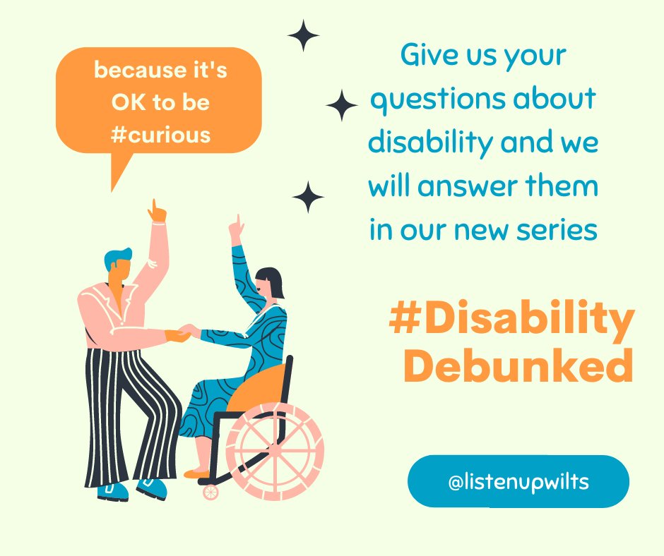 WILTSCIL's tweet photo. Check out our new series on TikTok and Insta! Send in your questions too and we will answer them #DisabilityDebunked #curious #Disability https://t.co/S2U1bVx7Zp
