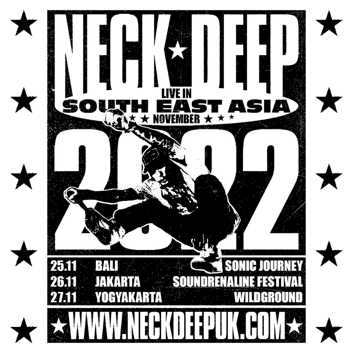 After many years, we’re finally coming back to South East Asia! Your love and support for our band since day 1 has never gone unnoticed and we can’t wait to see all of your beautiful faces again. Tickets on sale now at neckdeepuk.com/live