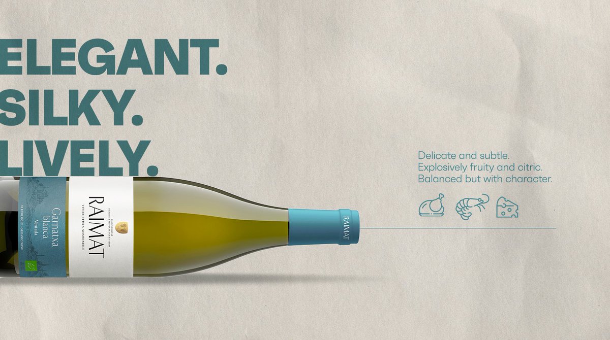 RaimatVinos's tweet photo. Let us introduce a fresh wine ❄ with touches of herbs 🌿, white fruit 🍑 and resinous notes. We'll tell you about it in a minute... but you have all the time in the world to enjoy it calmly. 
 
 Find it here! https://t.co/nbK9CHeYEp https://t.co/SwRInZdCIj