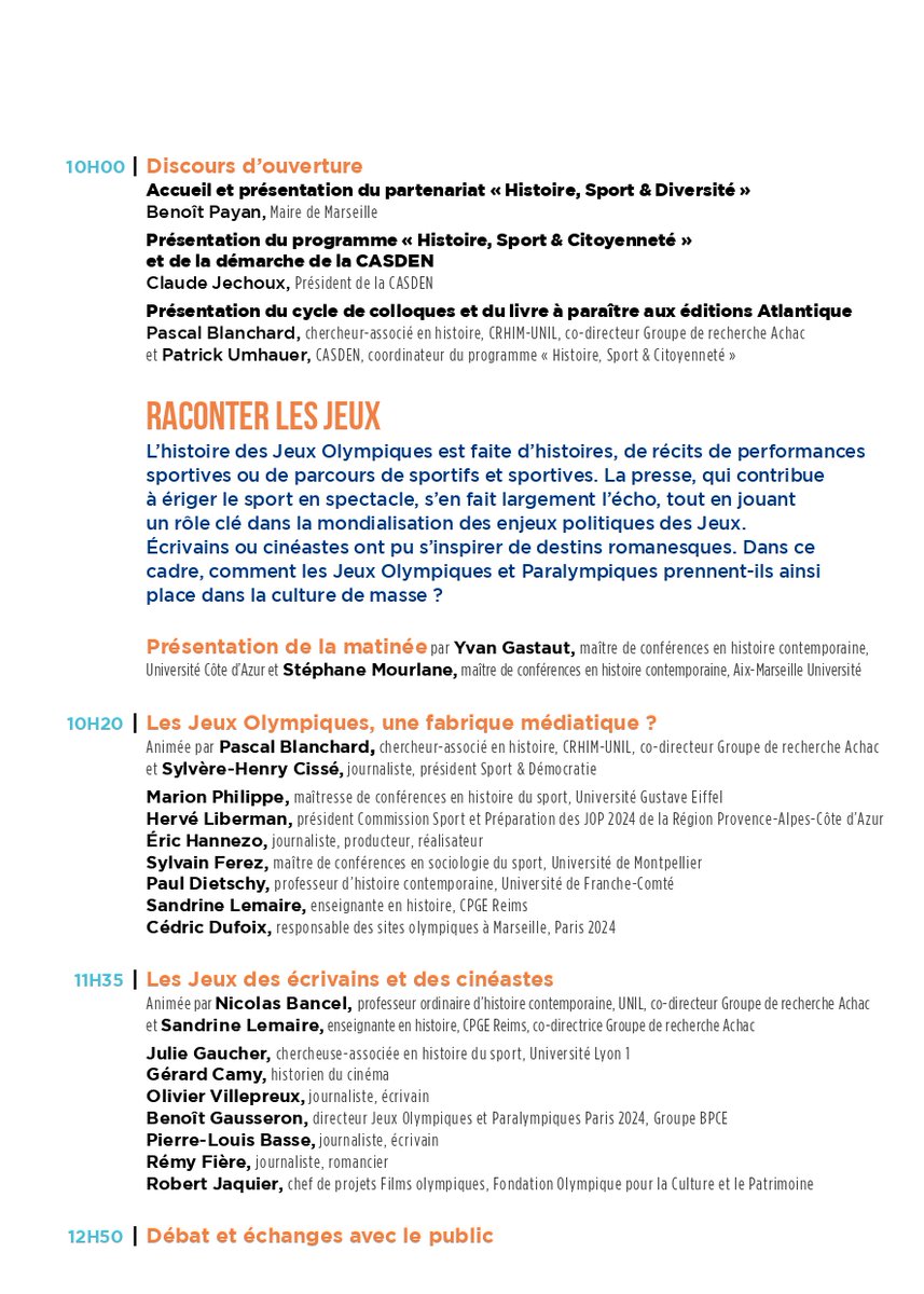 ACHAC_Officiel's tweet photo. 💡Participez au colloque Cultures Olympiques à l’Alcazar le 9 novembre 2022 (9h30-18h). Organisé par @marseille, @Casden_BP et @ACHAC_Officiel, le colloque explorera les aspects culturels de l’#olympisme — #médias, #littérature, #cinéma, #art, #musée et #patrimoine. https://t.co/ApYchL1Y4F