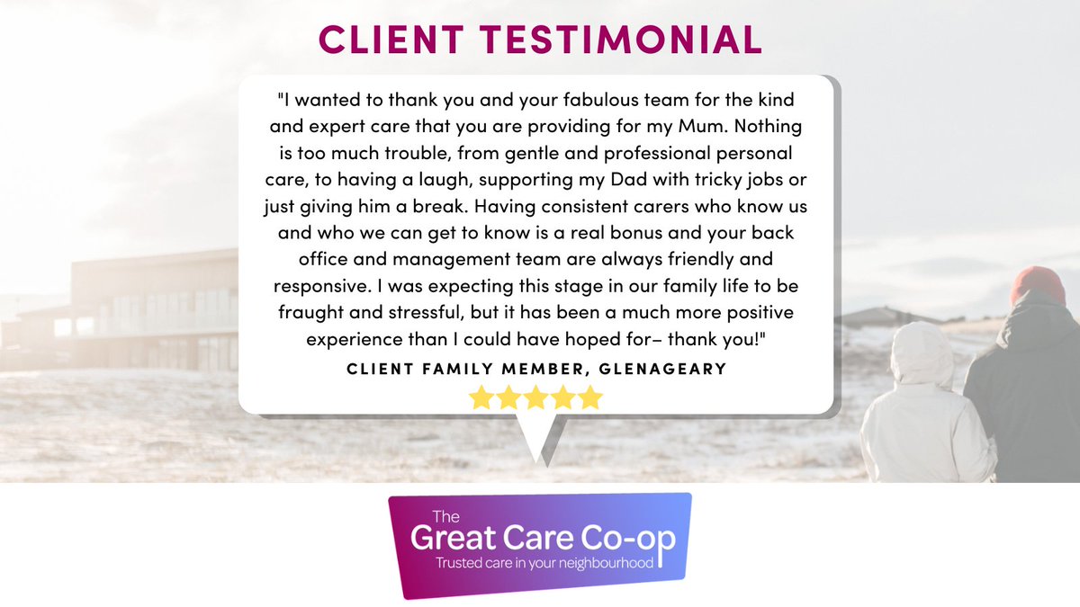 GreatCareCoop's tweet photo. We are very excited to show you what our clients are saying about us.
You can know more about our services at https://t.co/DG0YTMrxnP
#greatcarecoop
#wevaluecare
#wevaluepeople
#HowCareShouldBe https://t.co/Hg4nhXR4gn