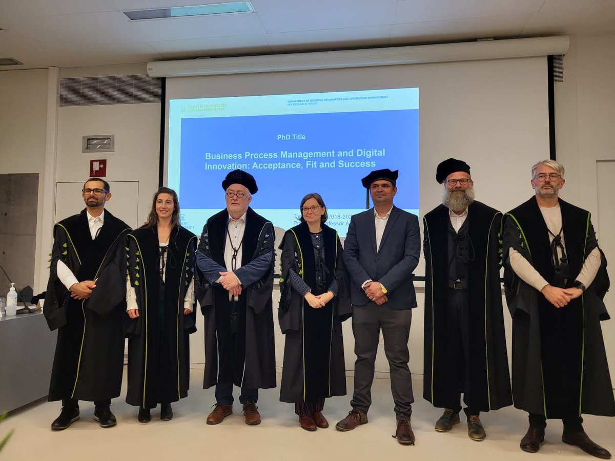 A new doctor in our community! Congrats to <a href="/TAHIR_AHMAD86/">Tahir Ahmad</a> ! Proud supervisor. Thanks to the jury as well. #bpm #mis #phd <a href="/ugent/">UGent</a> <a href="/UGentFEB/">UGentFEB</a>