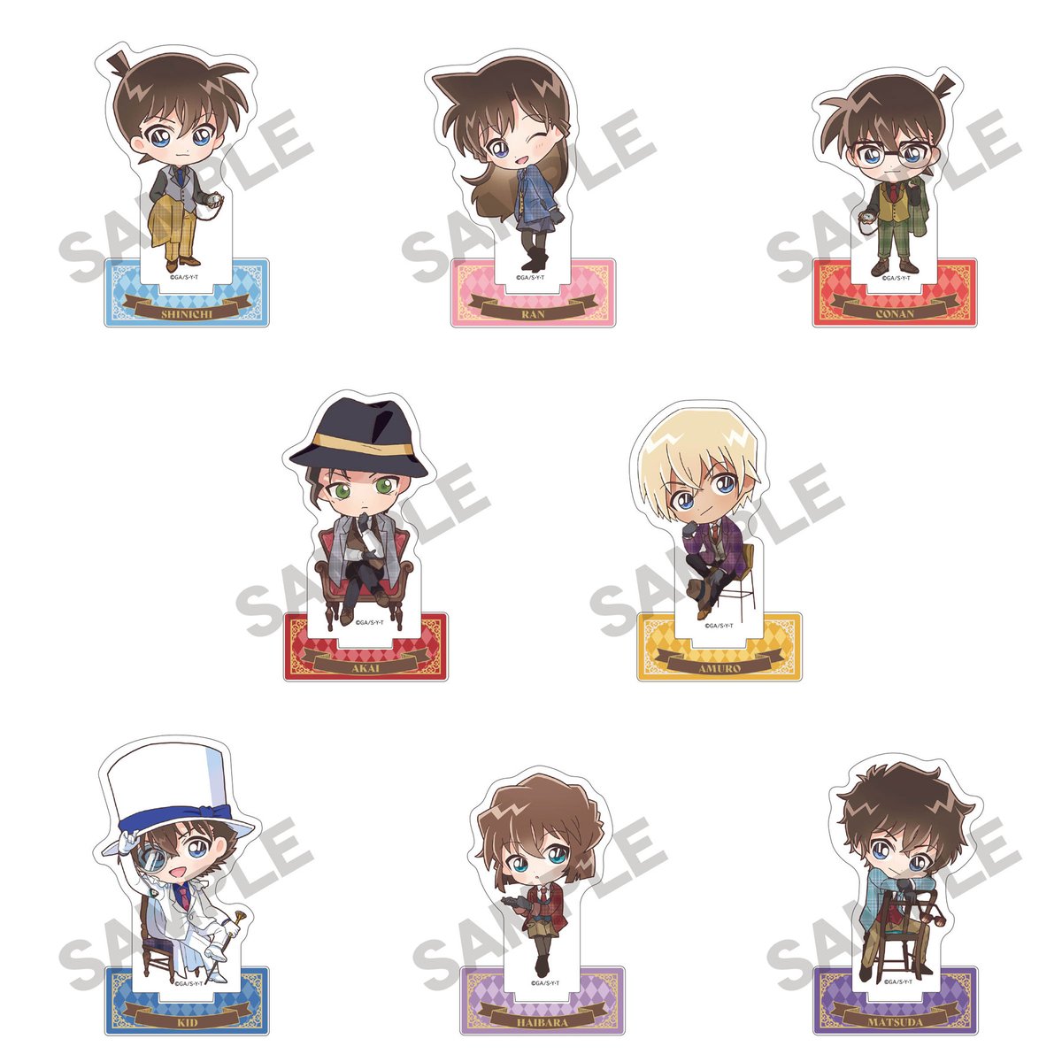 아미아미 on Twitter "《명탐정 코난》 영국 스타일 미니 캐러 아크릴 스탠드 8종