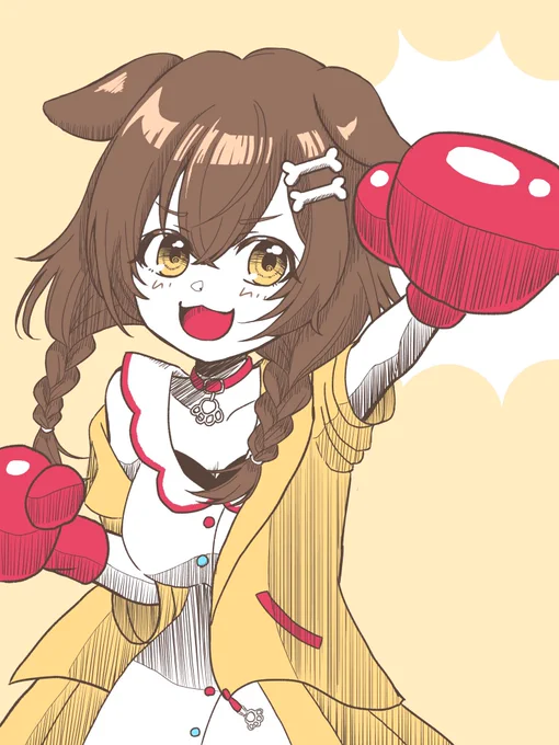 #ホロライブ五十音順に描いたらロボ子さんの時には画力上がってる説5人目 戌神ころね#できたてころね 