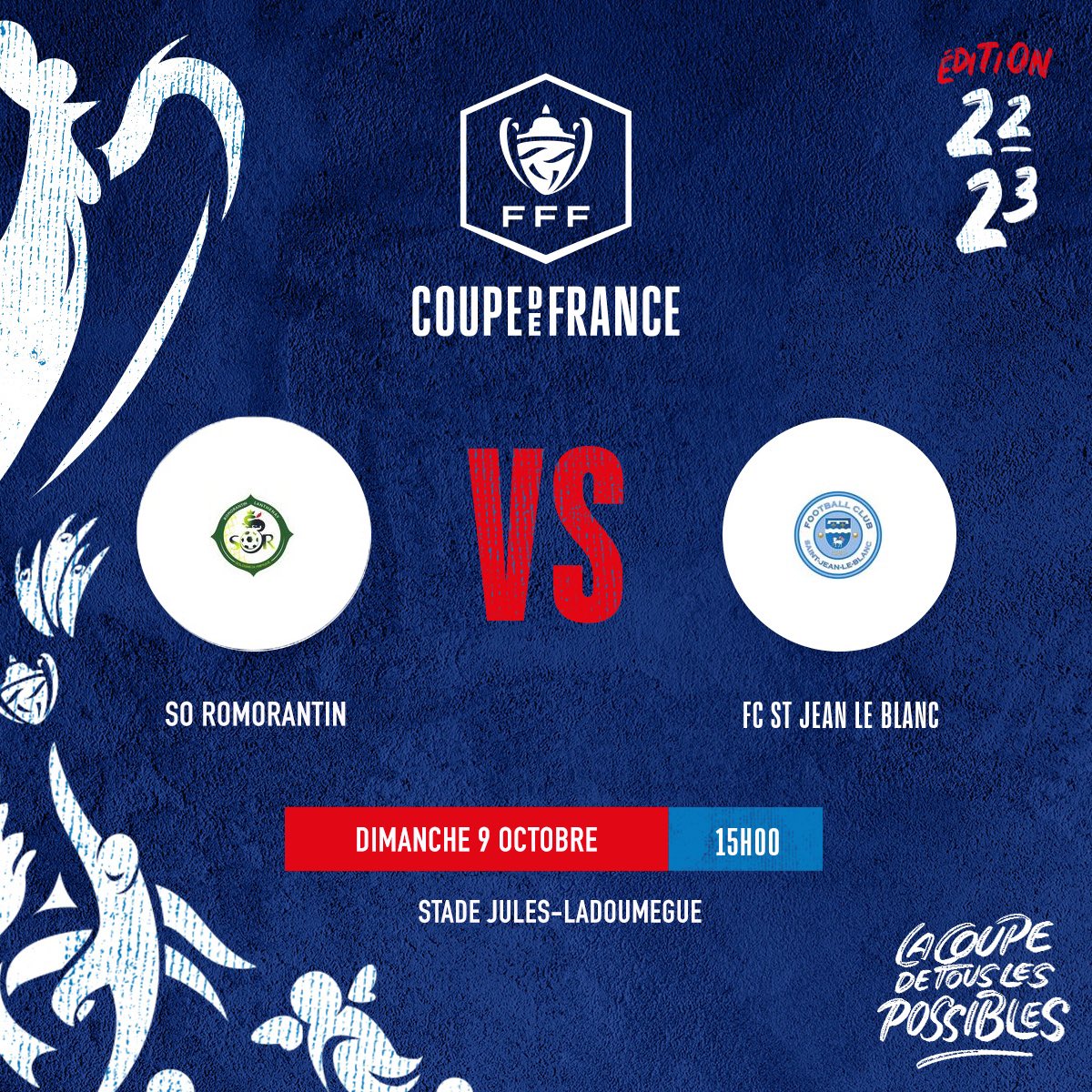 STJLB's tweet photo. 🇫🇷 COUPE DE FRANCE 🇫🇷 

Le tirage au sort du 5e Tour de Coupe de France a eu lieu ce Mardi 27 Septembre ➡️

Nos joueurs iront défendre leurs couleurs à Romorantin (N2) 👊🏼

#TeamSJLB 🔵⚪️ https://t.co/EqRfPx2Ggl