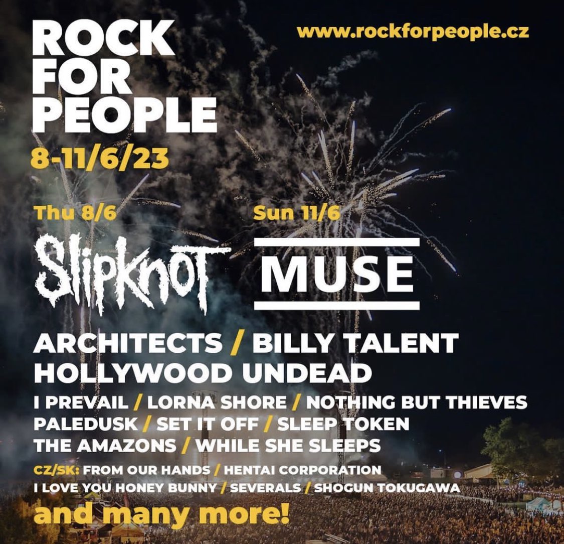 This points at either Muse or Slipknot could be the big rock act for #randl23 👀