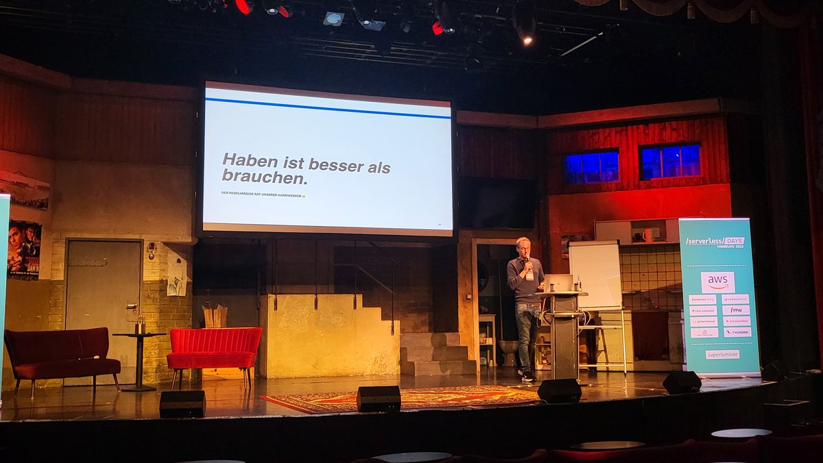wolkencode's tweet image. Es ist immer wieder spannend Lessons Learned von anderen zu lauschen. Danke für den echt tollen Einblick von @seeebiii 👍 #serverless #serverlessHAM @ServerlessHAM