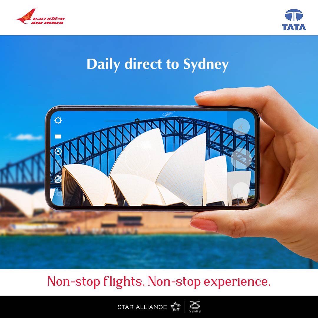 airindia's tweet photo. #FlyAI : For the best connectivity to Australia from India.
Fly in style, direct and daily to the land down under with the largest flying network from India.
#NonStopFlights #NonStopExperience https://t.co/OfeVCiLLkw