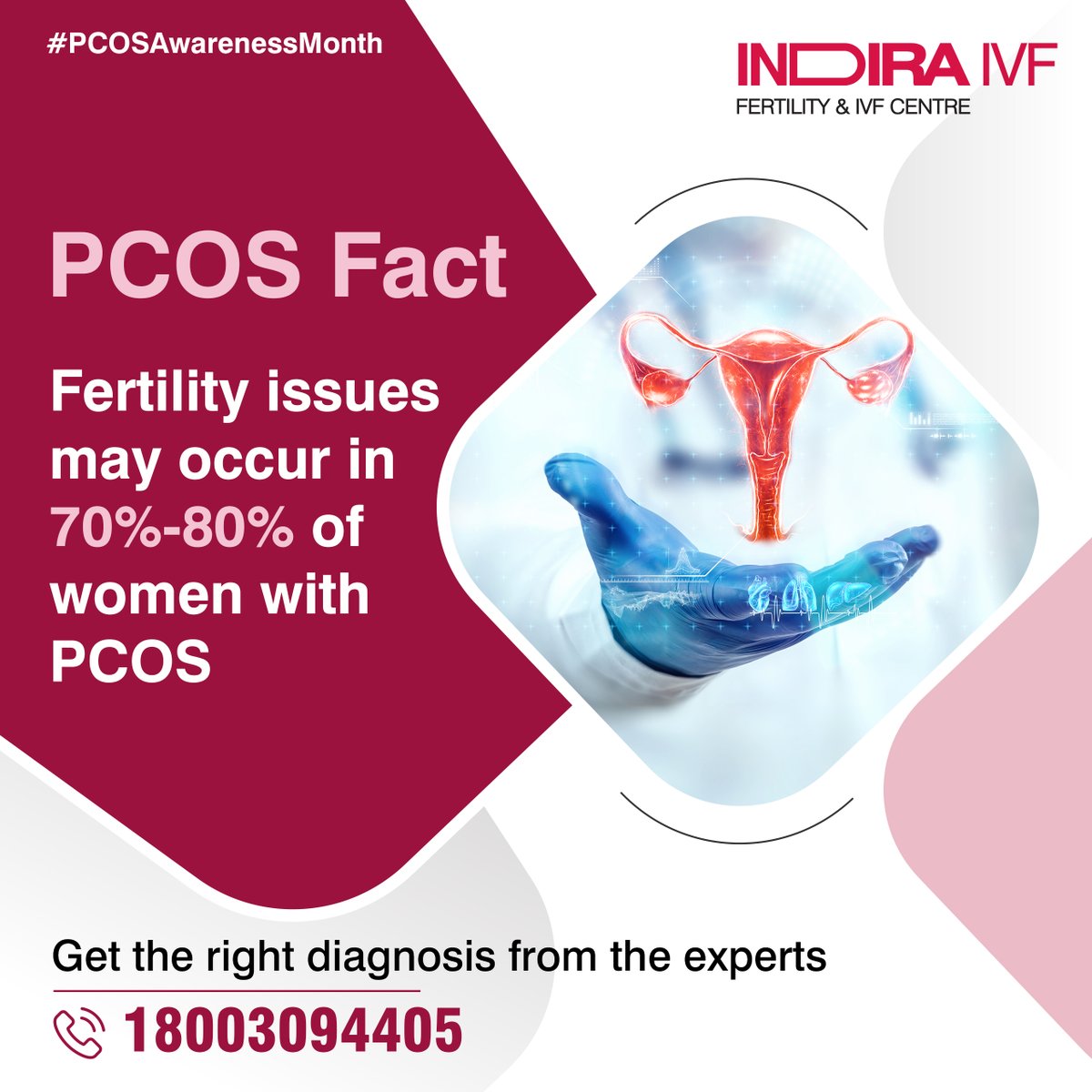 IVFIndira's tweet photo. #PCOS is a common cause of female infertility, but, it could also be more than that. Call to discuss this condition in detail with our experts : 18003094405
#IndiraIVF #IVFTreatment #PCOSAwarnessMonth #PCOSAwarenes #IVFTechnology #FemaleInfertility #PCOSWarriors https://t.co/DT4pzyMXaN