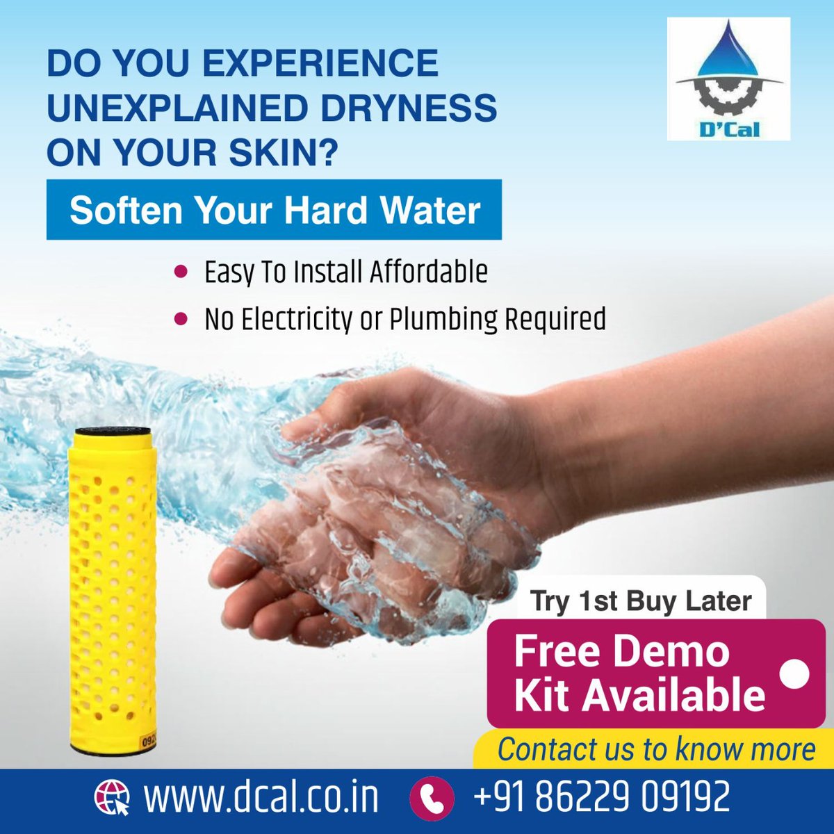 DCalwatersoften's tweet photo. Do you experience unexplained dryness on your skin?
https://t.co/oaY2XEheI7
Call - +91 8622909192
Product link- https://t.co/oAq7X6oZGE
#watersoftener #watertreatment #waterfiltration #cleanwater #waterfilter #water #hardwater #softwater #waterpurification #drinkingwater https://t.co/bPPcmVp0Ex