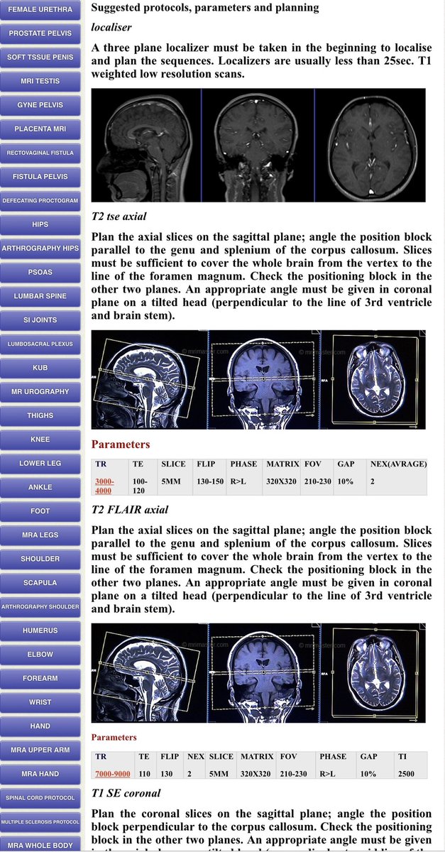 obmh_'s tweet photo. مواقع مفيدة ورائعة للرنين المغناطيسي 🧲 #MRI 

موقع MRIMASTER موقع رائع في تعلم التكنيك والبروتوكول والتخطيط لكل فحص، وشرح السيكوينس موقع من ذهب 👌🏼
https://t.co/PTAhvDv3JM https://t.co/vhllqdoSLm