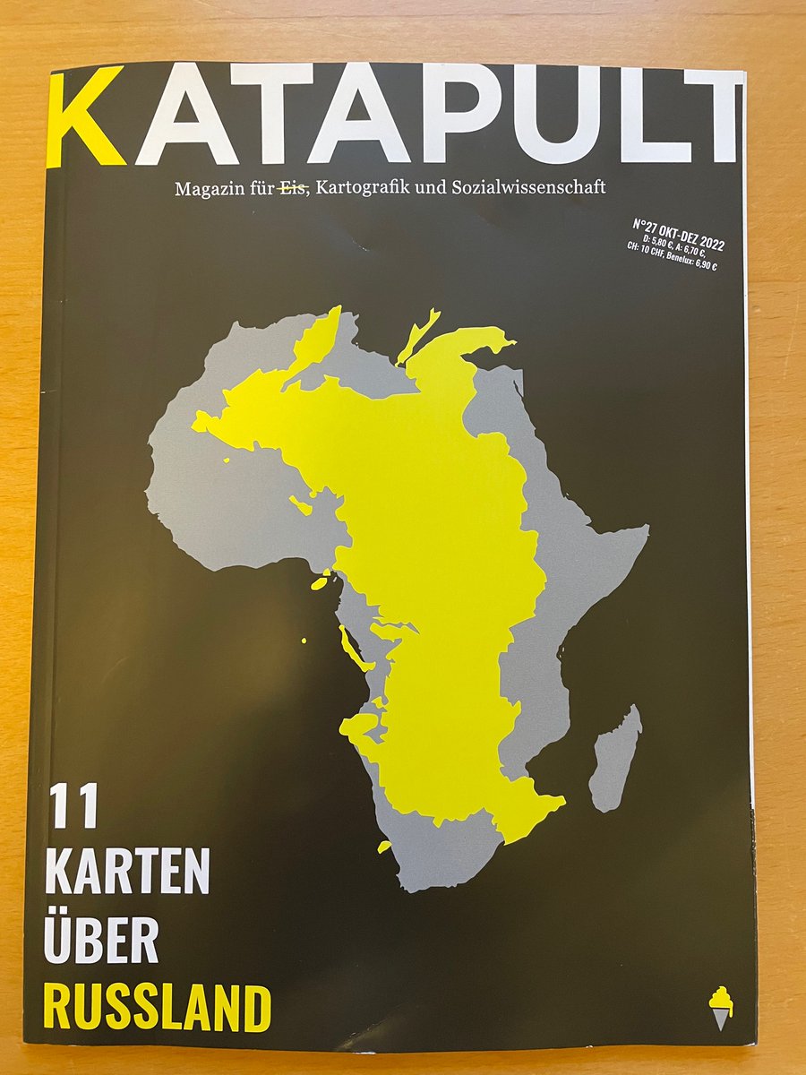KnochTobias's tweet photo. Very cool Magazine Cover Design by @Katapultmagazin about the real size of Africa (and Russia).

Below a link that explains the distortion in usual maps.

https://t.co/6Lpx8ZKCOw https://t.co/44rwtu2Qjy