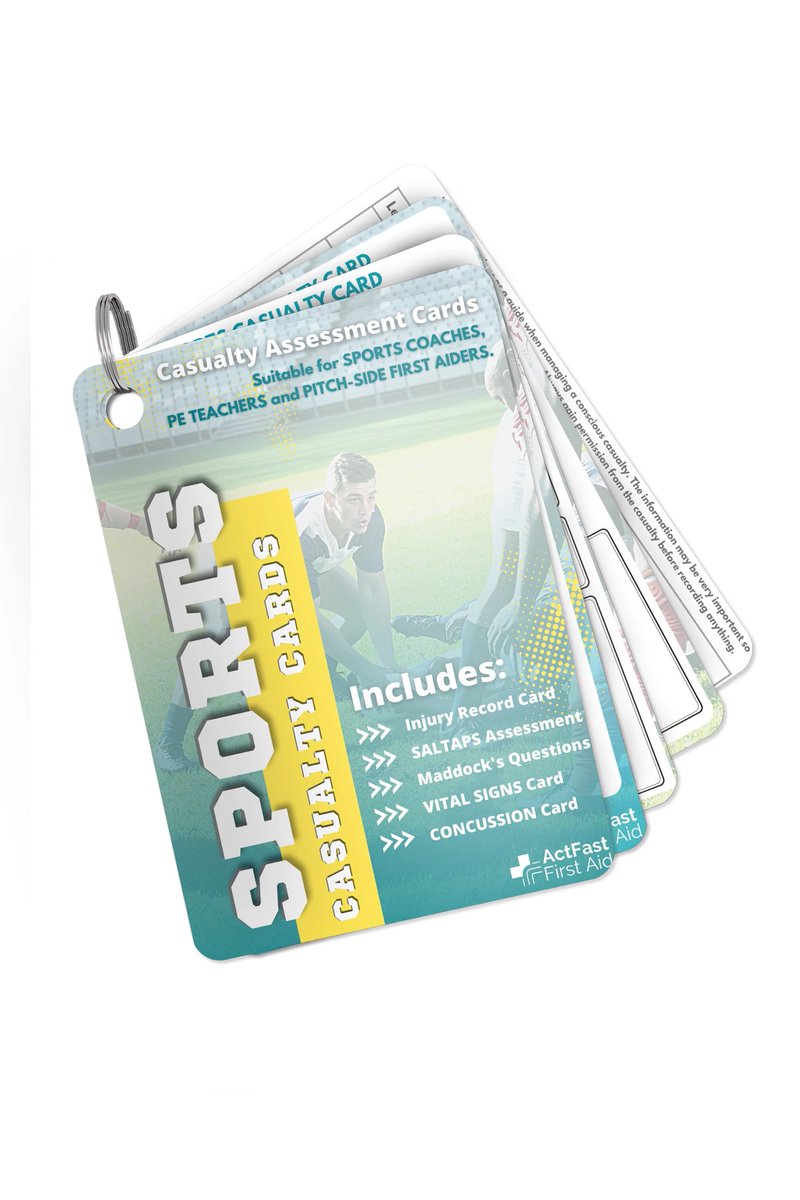 actfastfirst's tweet photo. We’ve expanded our range of #firstaid casualty cards to include:

➡️ Outdoor Casualty Cards
➡️ Paediatruc Casualty Cards
➡️ Sports Casualty Cards
➡️ First Aid at Work Casualty Cards

These A6 laminated cards are a great addition to every first aid kit. 

https://t.co/bnyp6mqCJV https://t.co/IGBC5crtue