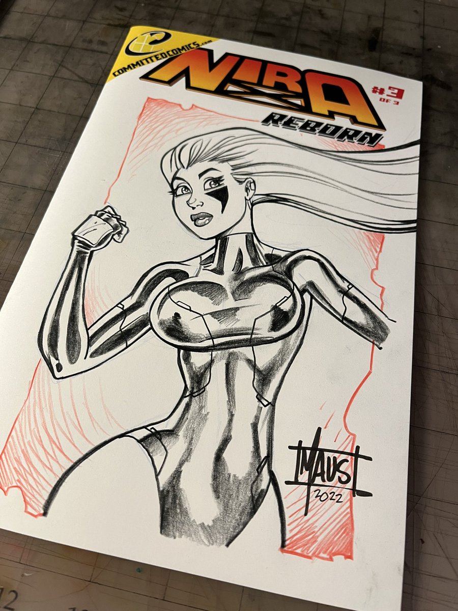 billmausart's tweet photo. Nira-X sketch covers going out to backers👍🏼😎 thanks so much for enjoying and collecting the art! 😃 #billmausart #committedcomics https://t.co/aRoXKteZM8