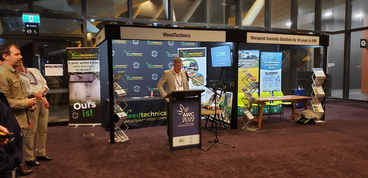 Weedtechnics's tweet photo. Proud of our Managing Director, Jeremy Winer, giving his welcome speech at the @austweedsconf #22awc #holistic #solutions #weedcontrol https://t.co/1wUWViM8Ks