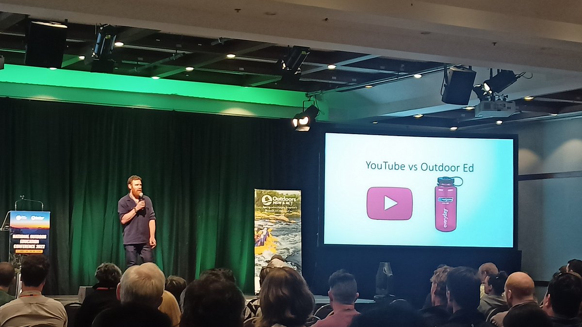 Beau the OutdoorEdder on the last keynote at #noec2022 #day3 #reconnecting #connectionbeforecontent