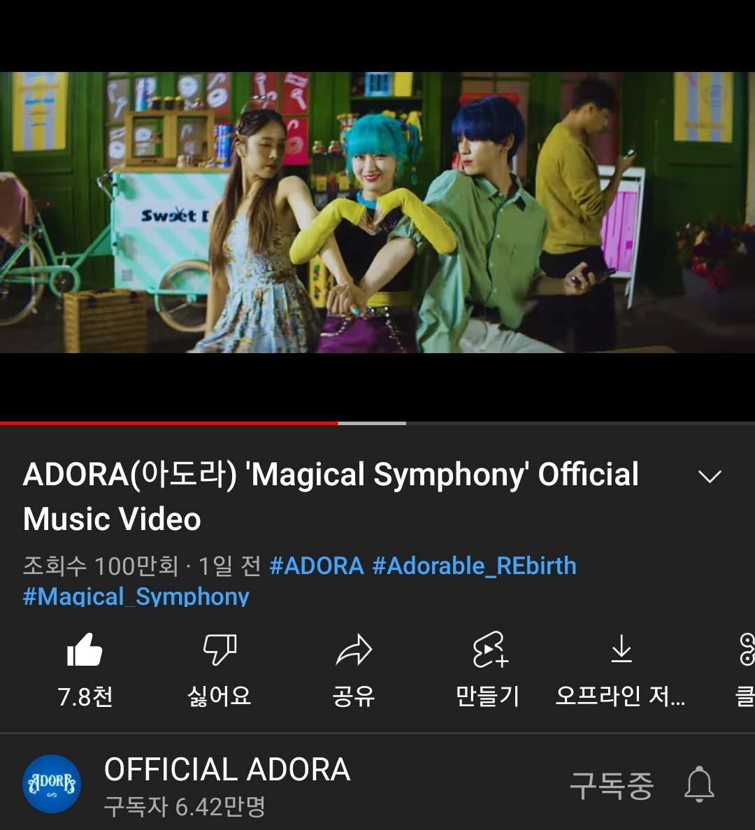 for_ADORA's tweet photo. 🎉𝐀𝐃𝐎𝐑𝐀의 "𝐌𝐚𝐠𝐢𝐜𝐚𝐥 𝐒𝐲𝐦𝐩𝐡𝐨𝐧𝐲" 𝐌𝐕 𝟏𝟎𝟎만 조회수를 축하드립니다🎉
@I_AM_A_DORA
@aura_officialkr
@adoraofficialkr
#𝐀𝐃𝐎𝐑𝐀 #아도라
#𝐀𝐝𝐨𝐫𝐚𝐛𝐥𝐞_𝐑𝐄𝐛𝐢𝐫𝐭𝐡
#𝐌𝐚𝐠𝐢𝐜𝐚𝐥_𝐒𝐲𝐦𝐩𝐡𝐨𝐧𝐲 #𝐌𝐕 #𝟏𝐌 https://t.co/cDF8G4bWkj