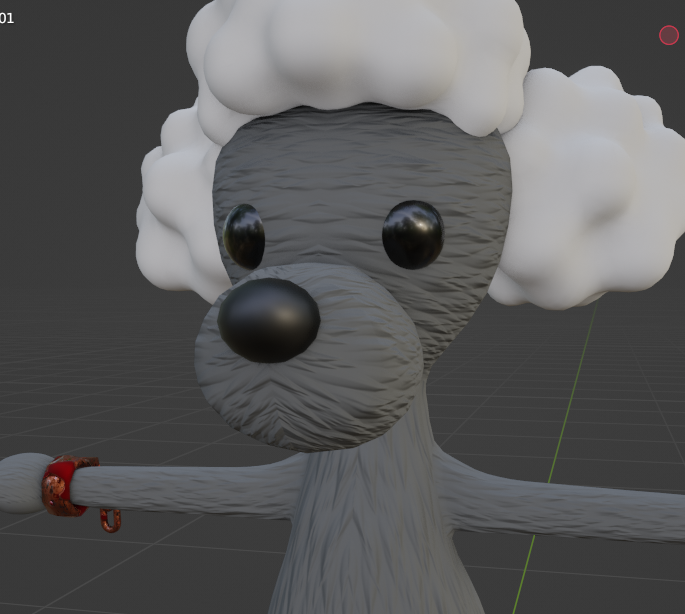 wip

チワワが狼になっちゃうので、ハロウィン用に、オオカミ男作っております。

もろもろ中途半端なので、後でガラっと変えます～。

早速、問題が・・・。

マック、顔の毛があると、シュナっぽい🤣🤣
毛の流れ変えよう～😆

#3DCG #3DNFT