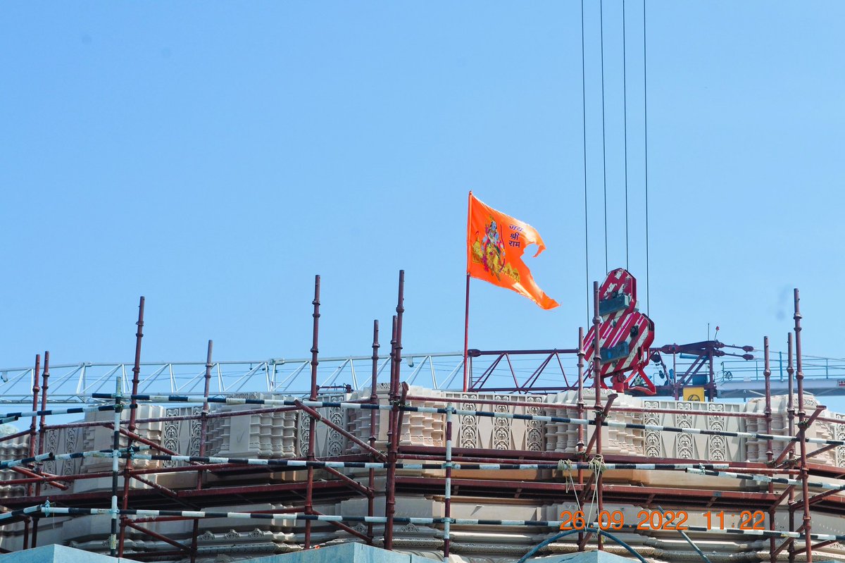 श्री रामजन्मभूमि परिसर में मंदिर निर्माण कार्य की कुछ तस्वीरें।