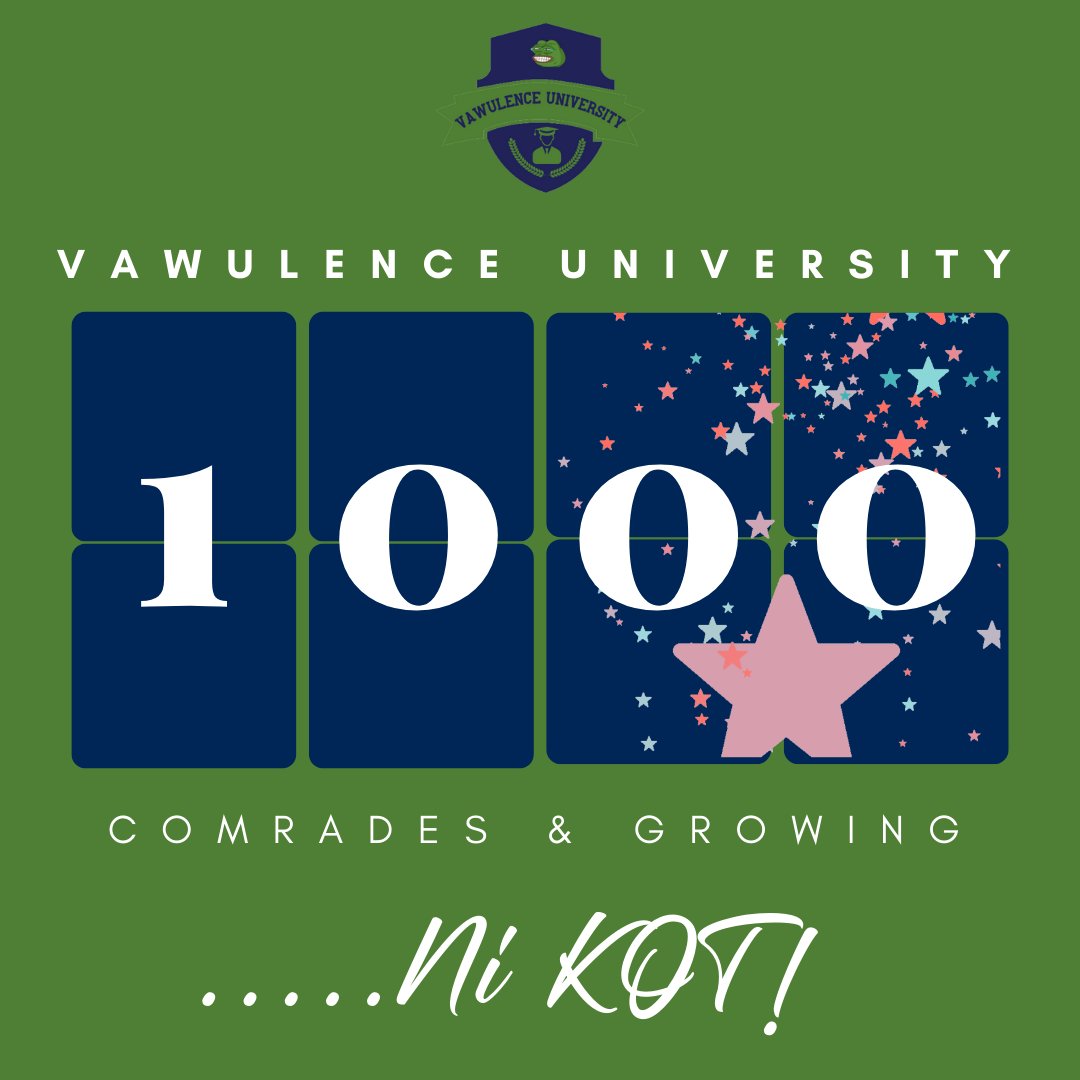 VawulenceUni's tweet photo. 🙏Thank you #KOT
1,000 Comrades Plus! #NiKOT https://t.co/mK9iqabnyS
